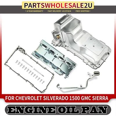 Engine Oil Pan w/ Gasket for Chevrolet Silverado 1500 2500 HD GMC Sierra 1500 - Image 1 of 4
