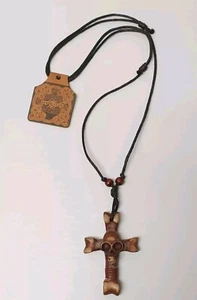 Skull Cross Adjustable Necklace Design Tribal Pendant Gothic Rock Punk Bones - Picture 1 of 7