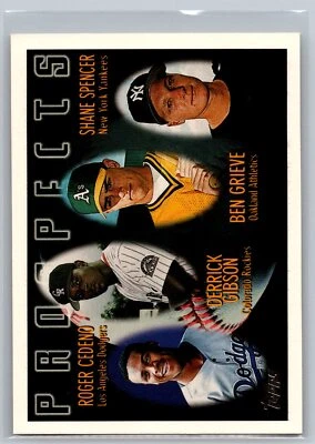 1996 Topps Prospects #436 Roger Cedeno/D. Gibson/Ben Grieve/Shane Spencer RC - Image 1 of 2