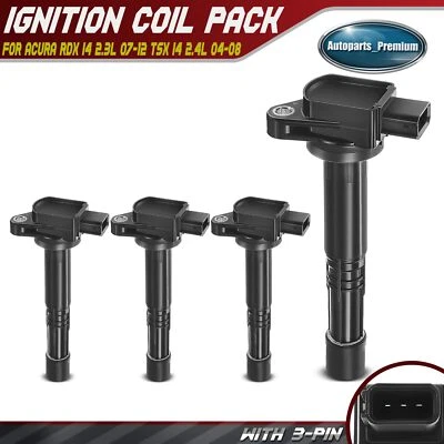 Bobina de ignição 4x para Honda CR-V 2002-2009 Civic 2002-2011 Accord 2003-2007 Acura - Imagem 1 de 4