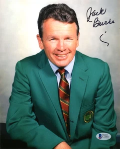 JACK BURKE SIGNED AUTOGRAPHED 8x10 PHOTO 1956 MASTERS CHAMPION BECKETT BAS - Picture 1 of 2