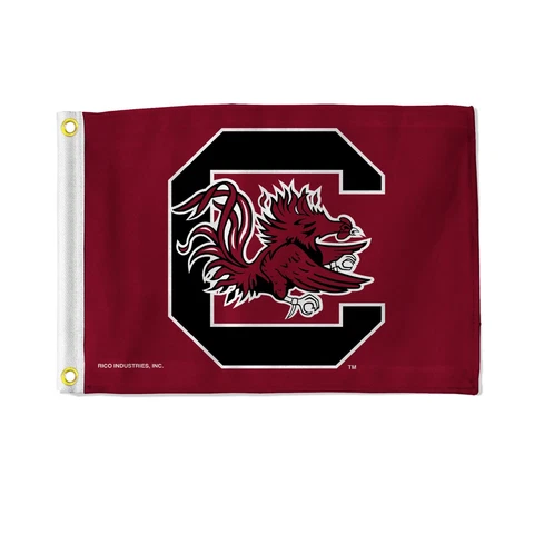 South Carolina Gamecocks Flag 12.5" x 18" Boat Flag Golf Cart Flag Cover