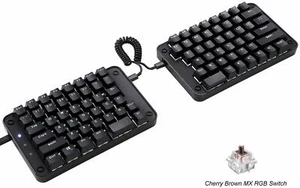Teclado mecánico dividido 88 teclas teclado ergonómico con interruptores Cherry MX marrón - Imagen 1 de 7