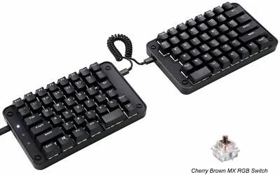 88 Keys Split Mechanical Keyboard Ergonomic Keypad with Cherry MX Brown Switches - Image 1 of 4