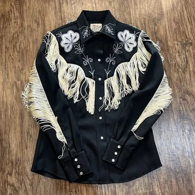 Vtg Women’s H BAR C CALIFORNIA RANCHWEAR TAOS Western Shirt PEARL SNAP Size 38 - Image 1 of 4