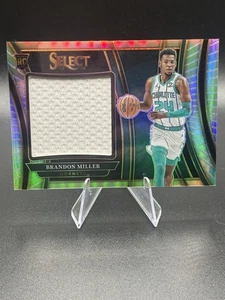 Brandon Miller #RJS-BN Rookie Jersey Patch Silver Prizm 2023-24 Panini Select - Picture 1 of 2