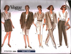 2464 Vintage Vogue Sewing Pattern Misses Jacket Top Skirt Shorts Pants UNCUT 18 - Picture 1 of 2