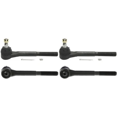 Tie Rod End For 95-2000 Chevrolet Tahoe Set of 4 Front LH and RH Inner and Outer Foto 1 de 4