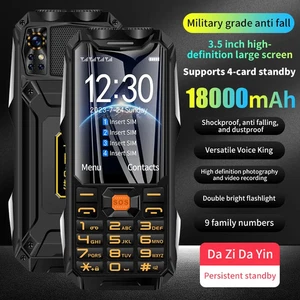 Unlocked GSM Mobile Cell Phones 4 SIM Rugged Outdoor Big Battery For Elderly NEW - Picture 1 of 25