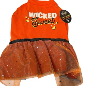 Thrills & Chills Dog Costume Tutu Glow in the Dark "Wicked Sweet" Size Small - Picture 1 of 5
