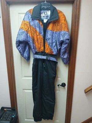 Traje de nieve de esquí Mistral Snow Explosion de colección de los años 80 para mujer talla 10 naranja y púrpura Foto 1 de 4