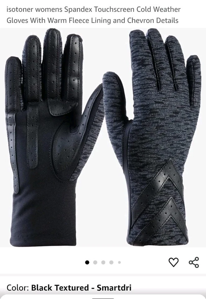 Guantes para mujer Isotoner usados en excelente estado S/M gris jaspeado Foto 1 de 4