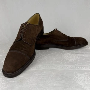 Gravati Herren Cap Toe Elegante Schuhe Größe US 13 M Braun Wildleder Leder Hergestellt in ITALIEN - Bild 1 von 15