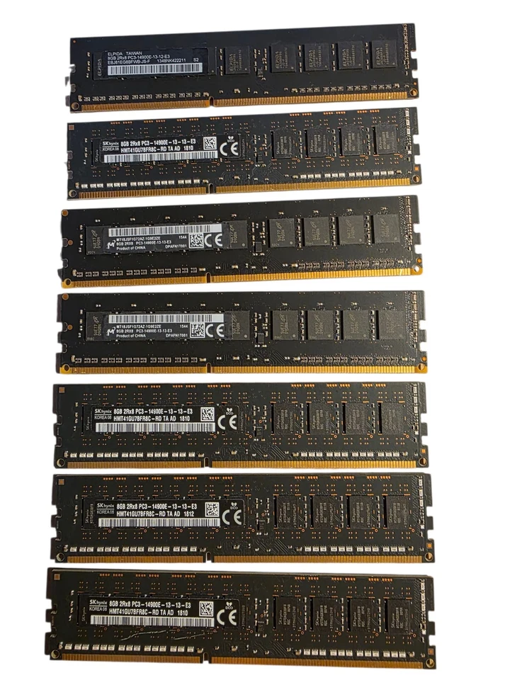 Hynix 8gb PC3-14900E DDR3-1866MHz 2Rx8 ECC Hynix HMT41GU7AFR8C-RD - Image 1 of 1