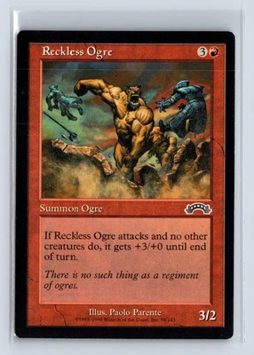 (4x) RECKLESS OGRE – MTG Magic the Gathering Card – Exodus – Common - Image 1 of 4