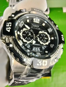 Invicta Bolt Chronograph Quarz schwarz/weiß/ss Herrenuhr 37654 SS Gehäuse & Band WR100M - Bild 1 von 22