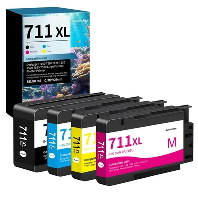 711 711XL Ink Cartridge Set 80-ML Replacement for HP DesignJet 711XL T530 T52... - Image 1 of 4