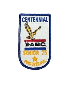 Vintage ABC American Bowling Senior 75 Pins Over Average Patch 3.25” Badge - Picture 1 of 2
