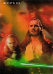 Star Wars Phantom Menace Episode I Lenticular 3.25" by 4.25" Qui-Gon Jinn - Picture 1 of 2