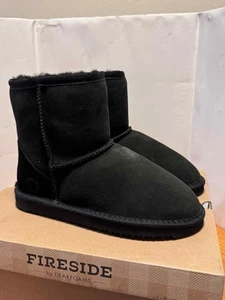 Fireside by Dearfoams Rosebery Donna TAGLIA 7 Nero - Foto 1 di 6