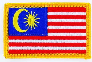 TOPPA Patch BANDIERE Bandiera Malesia Flag Bandiera 7x4,5cm - Foto 1 di 1