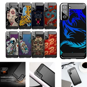 Per [Samsung S21+ Plus 6,7"][Flex TPU Fibra SET10] Custodia Flessibile Slim Shock - Foto 1 di 81