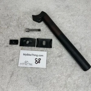 Bianchi Componenti Aluminum Alloy Seatpost | 27.2 x 250mm | 20mm Offset | Black - Picture 1 of 4