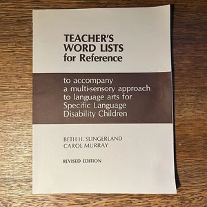 Teachers Word Lists For Reference Slingerland Murray Revised - Imagen 1 de 6