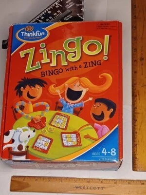 Zingo Bingo With A Zing! Matching Image Word Recognition Game from Thinkfun - Image 1 of 4