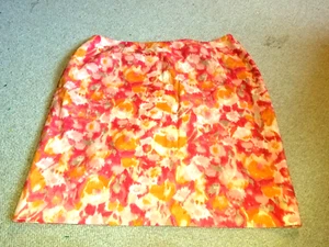 NWT $99 Womens Skirt-TALBOTS-pink/peach floral lined Classic Cottagecore-20W - Picture 1 of 5