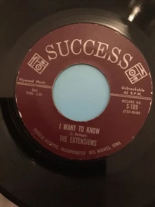 The Extensions - I Want To Know / My Need - Ex - Picture 1 of 2