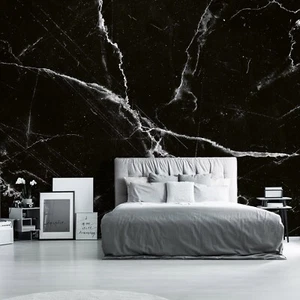 Photo Wallpaper Marble Imitation Stone Black 3D Wallpaper Living Room Bedroom - Picture 1 of 6