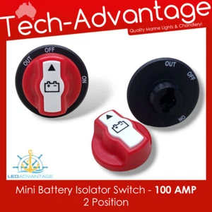 Mini interruptor aislador de batería de 2 posiciones de alta resistencia (encendido/apagado) perilla con llave extraíble - Imagen 1 de 5