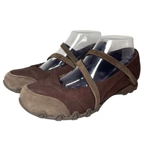 Scarpe Skechers Bikers Get Up Mary Jane casual comode scamosciate marrone donna 7,5 - Foto 1 di 7