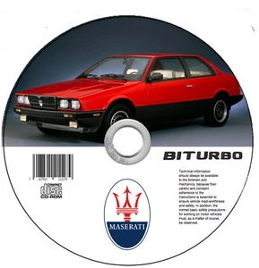 Maserati Biturbo 1982-1988 manuale officina e catalogo dei ricambi su cd - Foto 1 di 11
