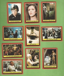 #D326.   #5.  LOT OF TEN (10)  1983 STAR WARS  RETURN OF THE JEDI SCANLENS CARDS