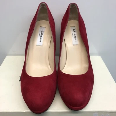 LK Bennett Palermo Platform  model red suede size 7 Foto 1 de 4