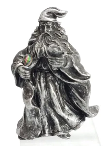 Merlin (? / ZAUBERER FIGUR = = Harz = haltende Kristallkugel = 4,25 Zoll groß = sehr detailliert - Bild 1 von 14