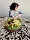 Disney Snow White Porcelain Figurine Music  Box Someday My Prince Will Come