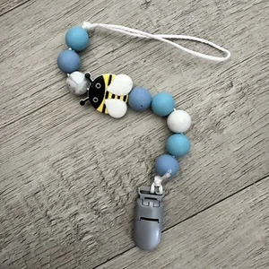Bee Silicone Bead Pacifier Clip - Picture 1 of 1