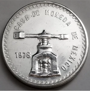 Mexico Una Onza Troy 1978, Casa de Moneda 1 Oz .925 Fine Silver Coin, KEY-DATE. - Picture 1 of 4