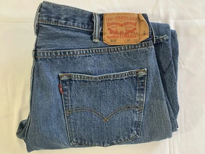 Levi's 501 Button Fly Blue Jeans Mens Size 38x30 Light Wash VG - Picture 1 of 3