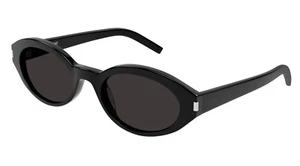 Saint Laurent SL 567 001 Black Sunglasses Oval Unisex New Authentic - Picture 1 of 4