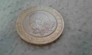 Circulated in Shiny Condition, William Shakespear Skull with Rose 2016 £2 coin - Picture 1 of 12