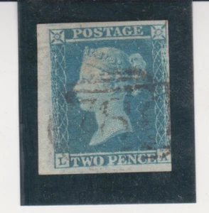 Great Britain Scott # 4 SG14 Used Wide Margins Plate Position LK - Picture 1 of 1