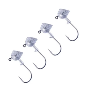 10pcs Jig Hook 3.5g-17g Lead Head Carbon Steel Fishhook Bass Carp Fishing Tackle - Picture 1 of 6