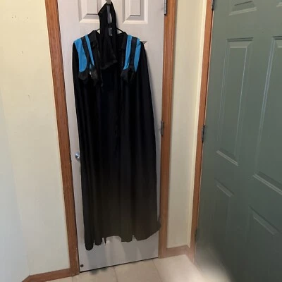 Capa negra transparente hecha a mano con mangas verde azulado y leggings de red negros Lg Foto 1 de 4