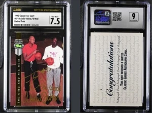 1992 Classic Shaquille O'neal & Kareem Abdul-Jabbar Dual AUTO - CSG 7.5 - RARE - Bild 1 von 1