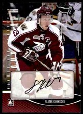 2012-13 HEROES AND PROSPECT AUTOGRAPH SLATER KOEKKOEK AUTO PETERBOROUGH PETES