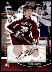 2012-13 HEROES AND PROSPECT AUTOGRAPH SLATER KOEKKOEK AUTO PETERBOROUGH PETES
